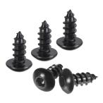 uxcell 六角ソケットセルフタッピングねじ 炭素鋼 木 ネジ 六角ボルト 機械備品 M4 x 10 mm 100個