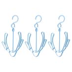 uxcell обувь сухой вешалка 270mm x 150mm PP поворотный обувь подвешивание подставка голубой 3 штук входит 