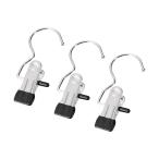 uxcell крюк имеется прачечная зажим металл ботинки вешалка хромированный черный 114 mmx46 mm 6 шт 