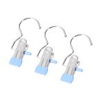 uxcell крюк имеется прачечная зажим металл ботинки вешалка хромированный голубой 114 mmx46 mm 12 шт 