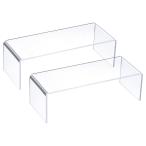 uxcell обувь дисплей подставка подставка 200x80x65 mm Uni -k. дизайн акрил место хранения полки держатель прозрачный 2 штук входит 