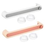 uxcell складывание тип подставка для тапочек 270mm ABS орнамент обувь полотенце вешалка розовый / белый 1 комплект 