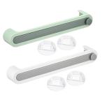 uxcell складывание тип подставка для тапочек 270mm ABS орнамент обувь полотенце вешалка белый / зеленый 1 комплект 