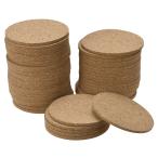 uxcell 95 mmラウンドコースター 4 mm厚さ コルクカップマットパッド 手触りが柔らかく 食器用 50個入り