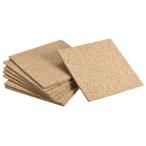 uxcell スクエアコースター コルク カップマットパッド 食器用 ウッド 100x100x3 mm 8個