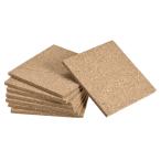 uxcell スクエアコースター コルク カップマットパッド 食器用 ウッド 100x100x5 mm 8個