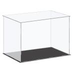 uxcell アクリルディスプレイケース プラスチックボックス キューブ 収納ボックス クリア 41x21x25.5cm コレクターアイテム用