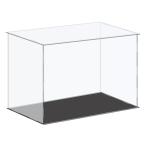 uxcell アクリルディスプレイケース プラスチックボックス キューブ 収納ボックス クリア 41x26x30.5cm コレクターアイテム用