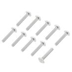 uxcell 角頭ボルト 全ねじ 304ステンレス鋼 グレード C 四角ボルト M6x35mm 10個