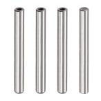 uxcell 内部ねじダウエルピン M6 12x120 mm 面取りフラット 炭素鋼 円筒ピン ベッド本棚金具工業用ピン 4個