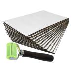 uxcell 車の遮音マット ドアフードエンジン 断熱 ローラープッシュツール付き 50x30cm 5mm 12個