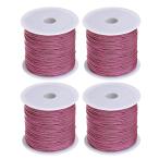 uxcell 4 шт нейлон бисер нить .. шнур 0.8mm 50 ярд сборник комплект нейлоновый атлас шнур браслет колье комплект . шнур очарование розовый 