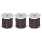 uxcell 3 шт нейлон бисер нить .. шнур 0.6mm 50 ярд сборник комплект нейлоновый craft атлас шнур браслет колье комплект . шнур кофе 