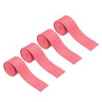 PATIKIL ドラムスティックテープ ドラムスティックグリップ バチラップ 滑り止め 4個 25mm 1mの幅 ドラミング用アクセサリー レッド