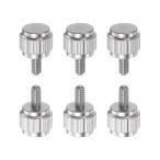 uxcell 丸平頭 ローレット つまみ M2x4mm ハンドクランプねじ ネジ ノブボルト バーニヤキャリパー用 10個