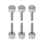 uxcell 丸平頭 ローレット つまみ M2.5x10mm ハンドクランプねじ ネジ ノブボルト バーニヤキャリパー用 10個