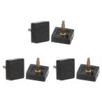 uxcell キトゥンヒールチップ TPU 靴交換タップキャップ 女性ハイヒール用 3mmピン 16mm スクエアヒール修理キャップ ブラック 3ペア