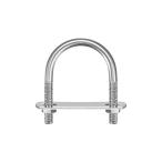 uxcell ラウンドUボルト 35mm内幅 53mm長M6 304ステンレス鋼 Uクランプボルト ナットワッシャーとプレート付き ボートトレーラー用
