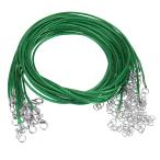 uxcell воск колье код Bulk Class p имеется колье -тактный кольцо трос 60cm длина 1.5mm диаметр зеленый 10 шт 