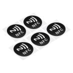 PATIKIL NFCステッカー 5個 NFC213 タグステッカー 144バイト ブランク 円形 30mm直径 NFCタグ 電話 ブラック