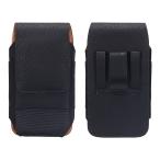 uxcell 電話ベルトホルダーケース 5.5-6.2インチの携帯電話用 大型 クリップループ付き ブラック