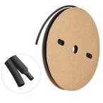 uxcell 熱収縮チューブ 3:1比率 5mm直径 15m 接着剤裏地付き 二重壁熱収縮チューブ 防水シール ブラック