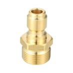 ショッピング水鉄砲 Hihaha 高圧水鉄砲クイックプラグコネクタ 洗車機接続アダプタ 外部ワッシャーガンアダプター/車用 真鍮製 M22x1.5/1個 カッパートーン