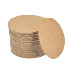 uxcell 80mm(3.15 дюймовый ) круглый Coaster 1mm толщина пробка производства собственный клей накладка 50 штук входит 