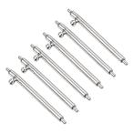 uxcell 6個入り 1.5×18mm 時計用スプリングバーピン、ステンレススチール製 時計バンドリンクピン メタルチェーン・革ベルト用修理工具 シ