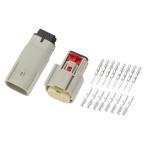 ショッピングハーレーダビッドソン A ABSOPRO ハーレーダビッドソン用プラスチック製スズメッキ銅製グレー8ピンオート配線ハーネスコネクタプラグ1.5mmシリーズメスオスワイヤ端子