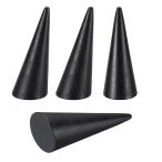 PATIKIL из дерева кукуруза кольцо держатель 4 шт из дерева кольцо драгоценнный камень кольцо дисплей подставка бур nai The - дерево кукуруза подставка DIY искусство craft для чёрный (7