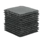 ショッピングコースター uxcell スレートドリンクコースター 12個入り4x4 