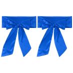 PATIKIL サッシュベルト 全長250cm リボン 卒業式 誕生日デコレーション DIYアクセサリー ホームカミング 飾り 2本 ネイビーブルー