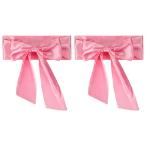 PATIKIL サッシュベルト 全長250cm リボン 卒業式 誕生日デコレーション DIYアクセサリー ホームカミング 飾り 2本 ピンク