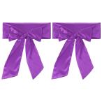 PATIKIL サッシュベルト 全長250cm リボン 卒業式 誕生日デコレーション DIYアクセサリー ホームカミング 飾り 2本 パープル