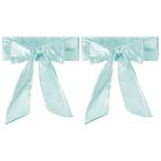PATIKIL サッシュベルト 全長250cm リボン 卒業式 誕生日デコレーション DIYアクセサリー ホームカミング 飾り 2本 ライトブルー