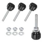 M METERXITY 4 шт. комплект. винт имеется зажим ручка M4x25mm женский s красный винт имеется Sam винт W гайка & шайба карбоновый сталь производства ручка Gris 