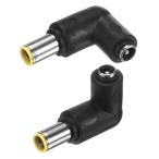 M METERXITY 2 упаковка DC коннектор адаптор DC 8mm женский из DC 5.5mm x 2.1mm мужской 90 раз угол медь Jack переходник 