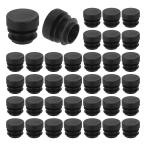 uxcell 36個の丸形プラスチックプラグ チュービングエンドキャッププラグ 18mm（0.71