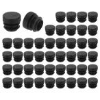 uxcell 56個の丸形プラスチックプラグ チュービングエンドキャッププラグ 18mm（0.71