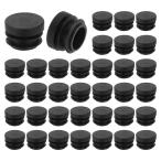 uxcell 36個の丸形プラスチックプラグ チュービングエンドキャッププラグ 21mm（0.83