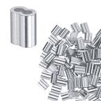 M METERXITY 100 шт упаковка aluminium давление надеты петля рукав 2mm 5/64" двойной раунд ковш тросик трос рукав кабель fe правило 