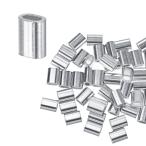 M METERXITY 150 шт упаковка aluminium давление надеты петля рукав 1.2mm 3/64" одиночный раунд ковш тросик трос рукав кабель fe