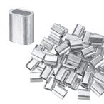 M METERXITY 150 шт упаковка aluminium давление надеты петля рукав 4mm 1/6" одиночный раунд ковш тросик трос рукав кабель fe правило 