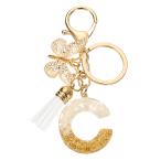 uxcell initial письмо цепочка для ключей resin производства симпатичный бабочка. кисточка подвеска аксессуары женский алфавит кольцо для ключей кошелек ручная сумочка ba