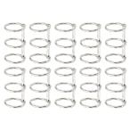 PATIKIL 3リング式メタルルーズリーフ綴じ具（25mm IDブック綴じ付き） 日記帳・フォトアルバム・ノート用 ホワイト 10個入り