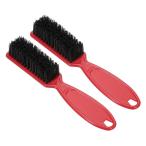 uxcell バーバークリップブ ラシ2個セット、5.5インチナイロン毛先クリーニングブ ラシ ヘアスタイリングツール、赤色