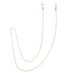 CAPASTEC жемчуг очки цепь очки цепь 2WAY PVC покрытие бисер предотвращение скольжения бисер легкий проект женский 79cm Gold 