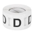 PATIKIL レターD在庫ラベル500個1.5イン