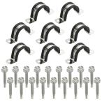 PATIKIL 8 шт труба зажим 1-3/16 дюймовый 304 нержавеющая сталь Raver подушка имеется U держатель темно синий jito зажим труба ремешок wa